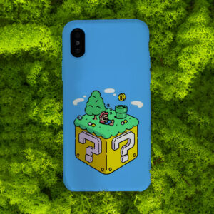 قاب گوشی قارچخور روی علامت سوال خوابیده