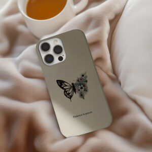 پیش نمایش طرح بر روی قاب گل و پروانه و نوشته